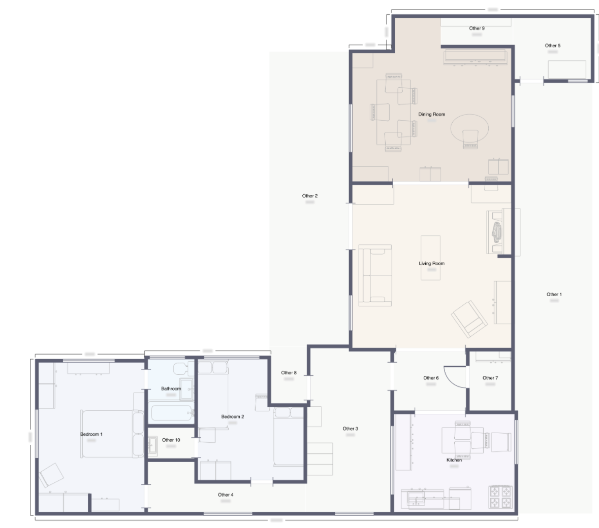 Plan 2D du rez-de-chaussee